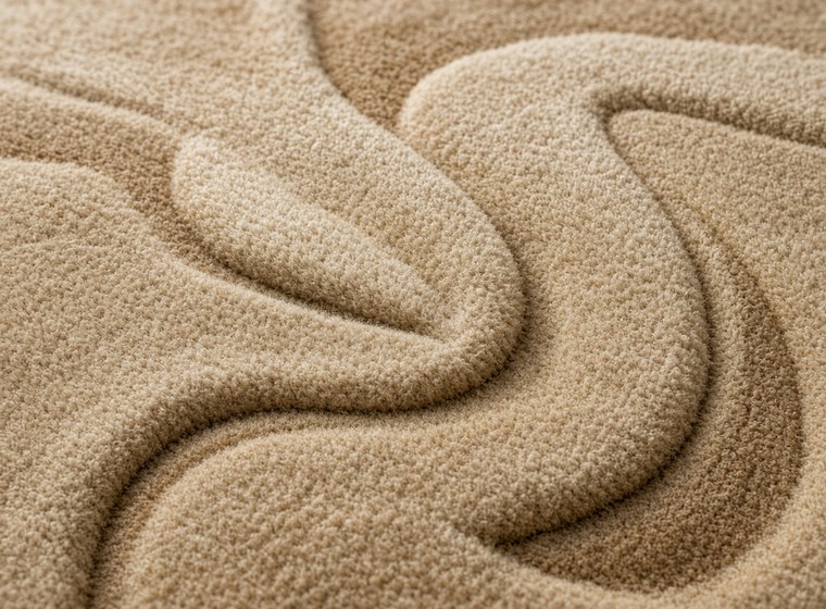 Villas & High-end Residences Carved high-low wool carpet texture