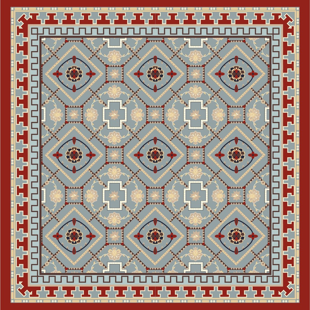 gls-c07-cover-1000 Red Gray Diamond Geometric Rug rug