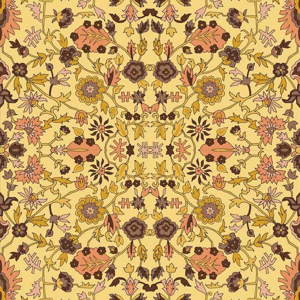 gls-c08-center-1000 Gold Olive Floral Persian Rug rug pattern detail