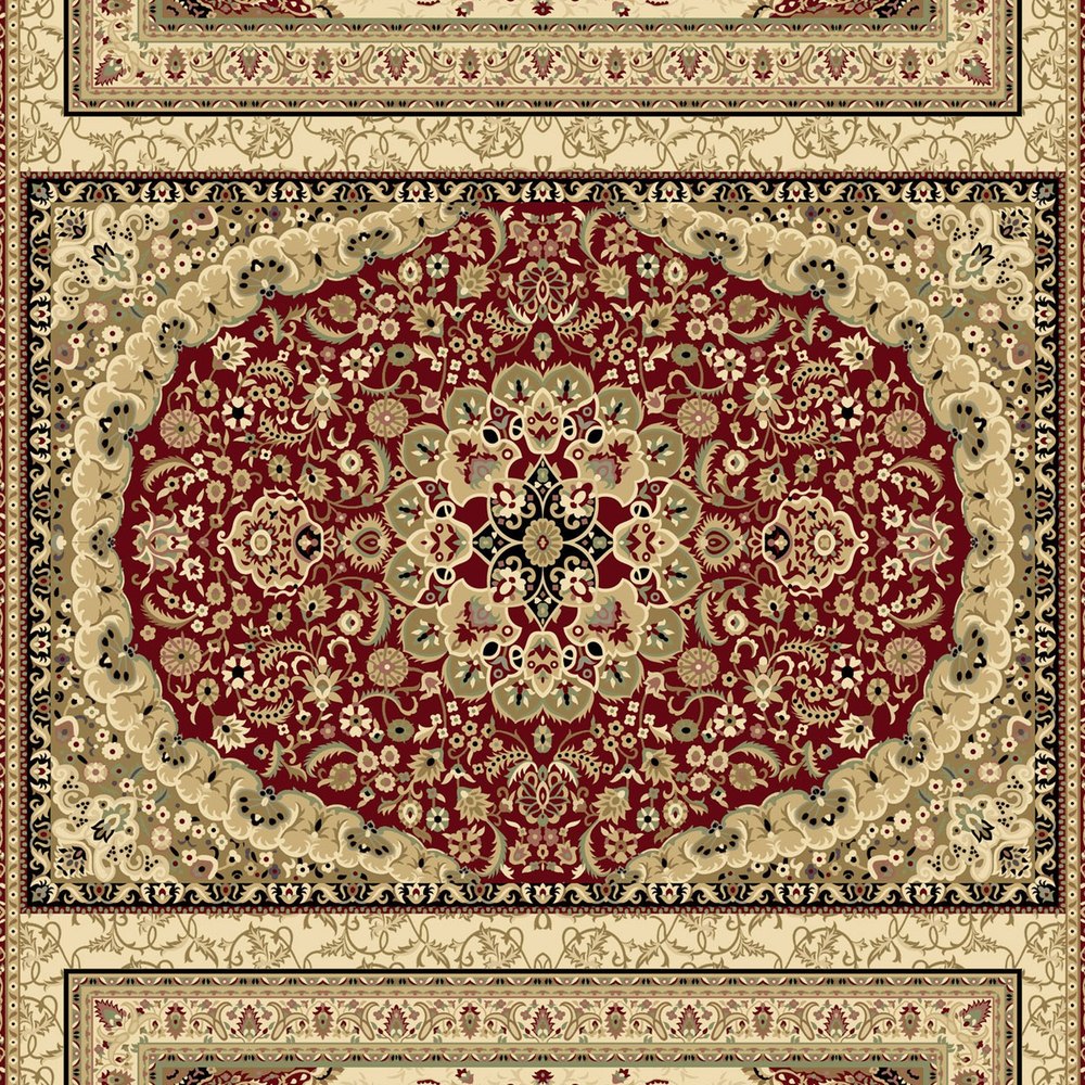 gls-c15-center-1000 Beige Cream Stacked Medallion Rug rug pattern detail
